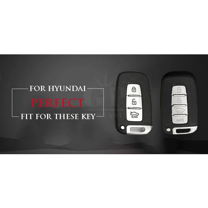 Cinkove Zlitine Avto Ključ Primeru+Usnje Keychain Za Hyundai ELANTRA IX35 SONATA 8 VELOSTER Pametne Oddaljeni Avto Ključ Pokrovček Držala Za KIA