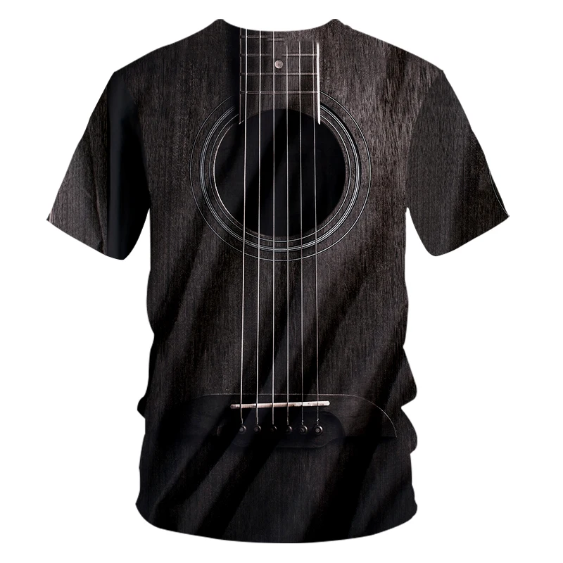 CJLM blagovne Znamke Guitar art Glasbeni instrument Poletje 3D full tiskanje modni t shirt tiskanje hip hop stilu tshirt ulične priložnostne