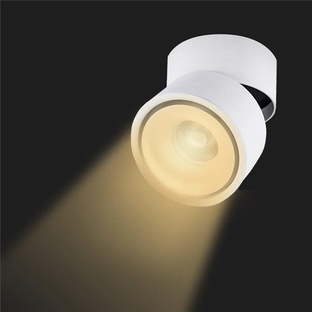 CLAITE 12W COB LED Stropa Navzdol Light Vrtljiva Pozornosti Za Dom, Kuhinjo, dnevno Sobo AC85-265V