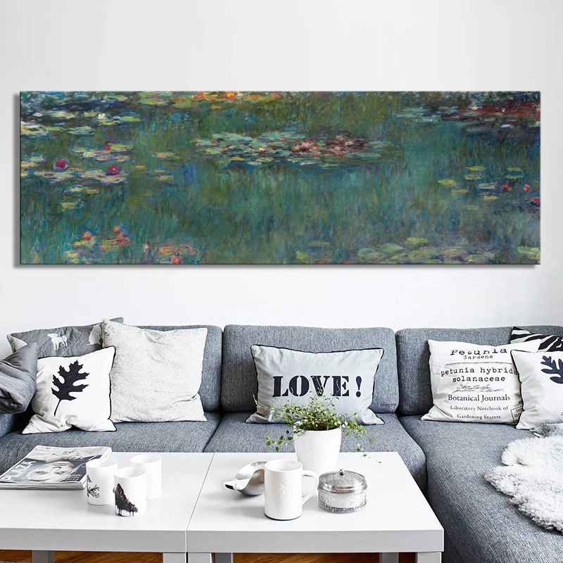 Claude Monet je lokvanji Plakatov in Fotografij Wall Art Platno Slikarstvo Abstraktna Umetnost Dekorativne Slike Dnevna Soba Brez Okvirja