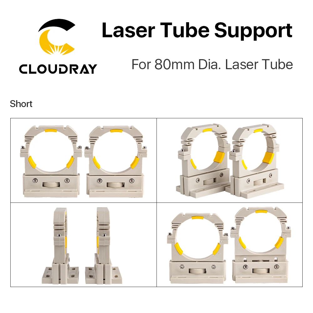 Cloudray Co2 Laser Cev, Držalo za Podporo Gori Prožne Plastike Premera 80 mm za 75-180W Lasersko Rezanje in Graviranje