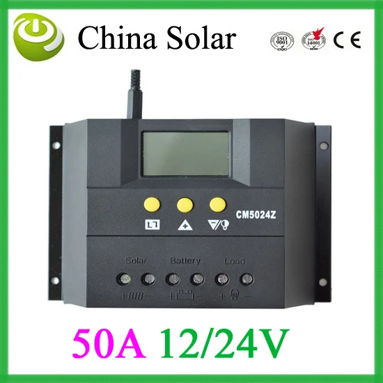 CM5024 Sončna Brezplačno Krmilnik 50A 12/24V LCD-Zaslon