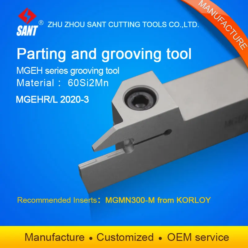 CNC stružnica slovo in vezanje, orodje imetnik cut off orodja MGEHL2020-3/MGEHR2020-3with rezalne vstavi MGMN250-M od Zhuzhou