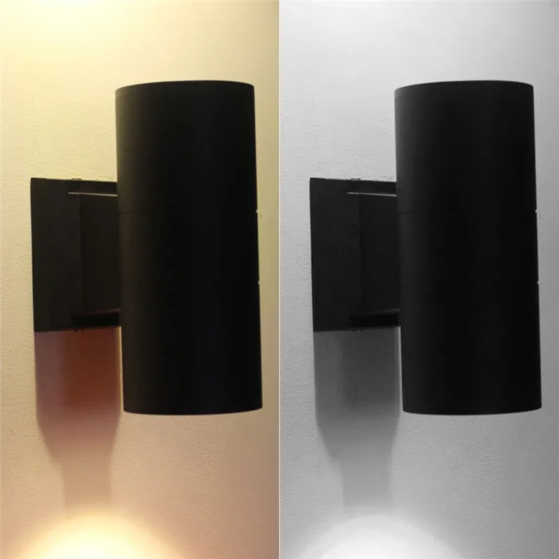 COB LED Zunanji Steni sveti Navzdol Dual-Glava Cilindra Nepremočljiva Aluminijasto Držalo Za Zunanjo Razsvetljavo Stenske Svetilke