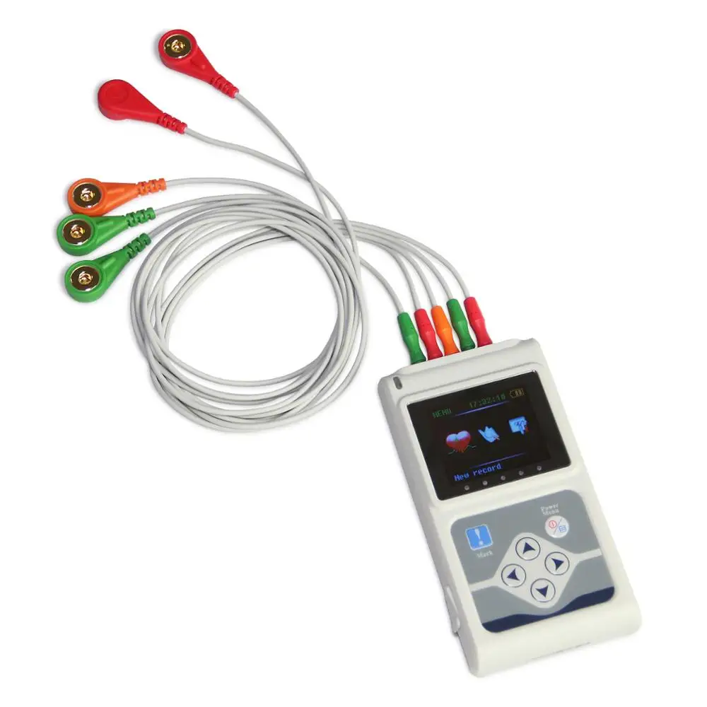 CONTEC TLC9803 3 Kanali Zapisljive Pralni EKG Holter Sistem spremljanja tester Spremljanje zdravstvenega varstva