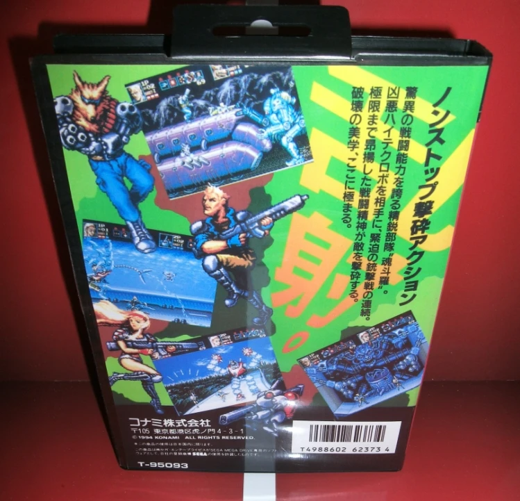Contra Težko Zbora Japonska Pokrov s škatle in navodilih Za uporabo, ki Sega Megadrive Genesis Video Igra Konzola 16 bit MD kartico