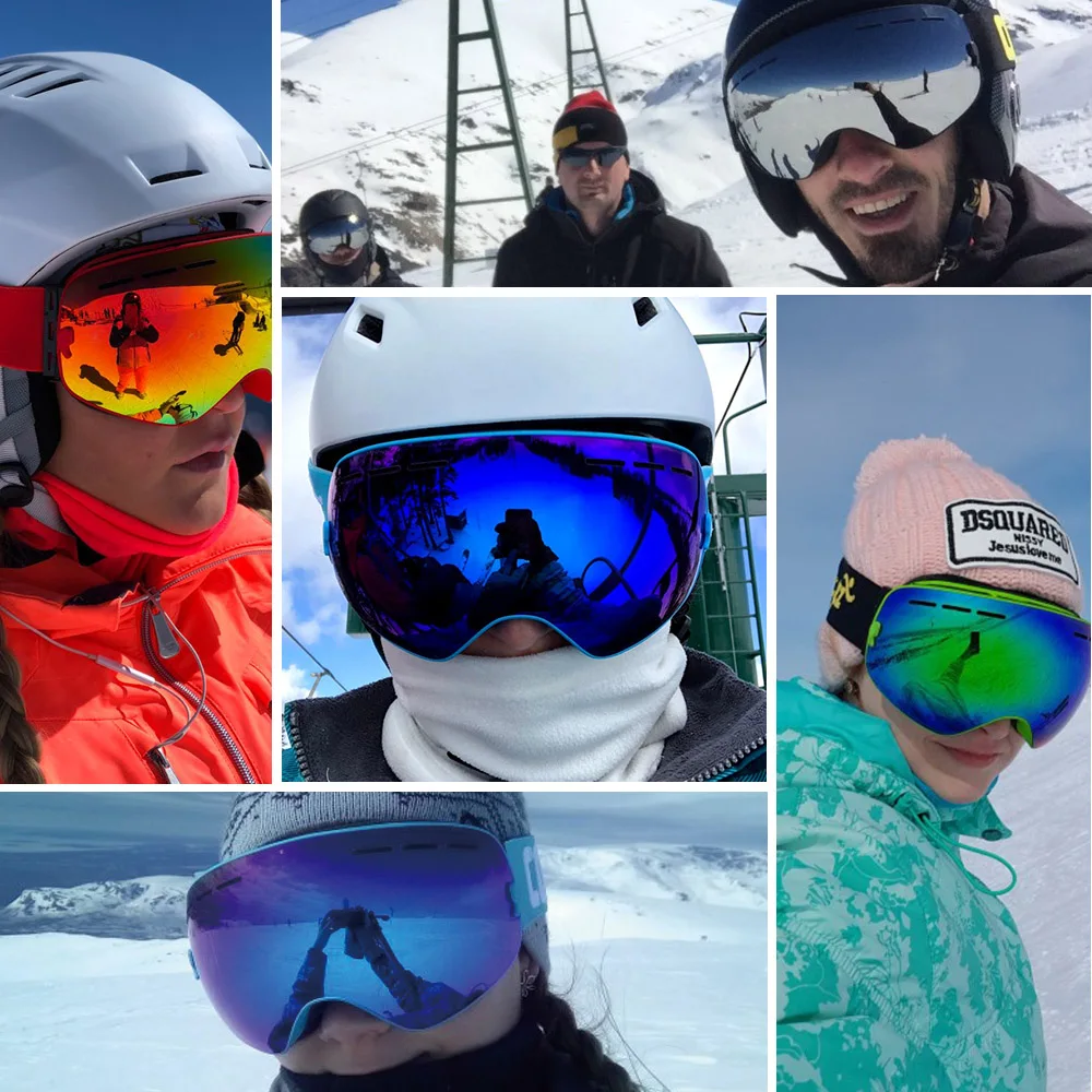 COPOZZ Smučarskih Googles Magnetni Snowboard Očala za Smučanje Dvojno Plast Anti-fog Smučarskih Masko, Očala Sneg Moški Ženske Polarizirana Očala