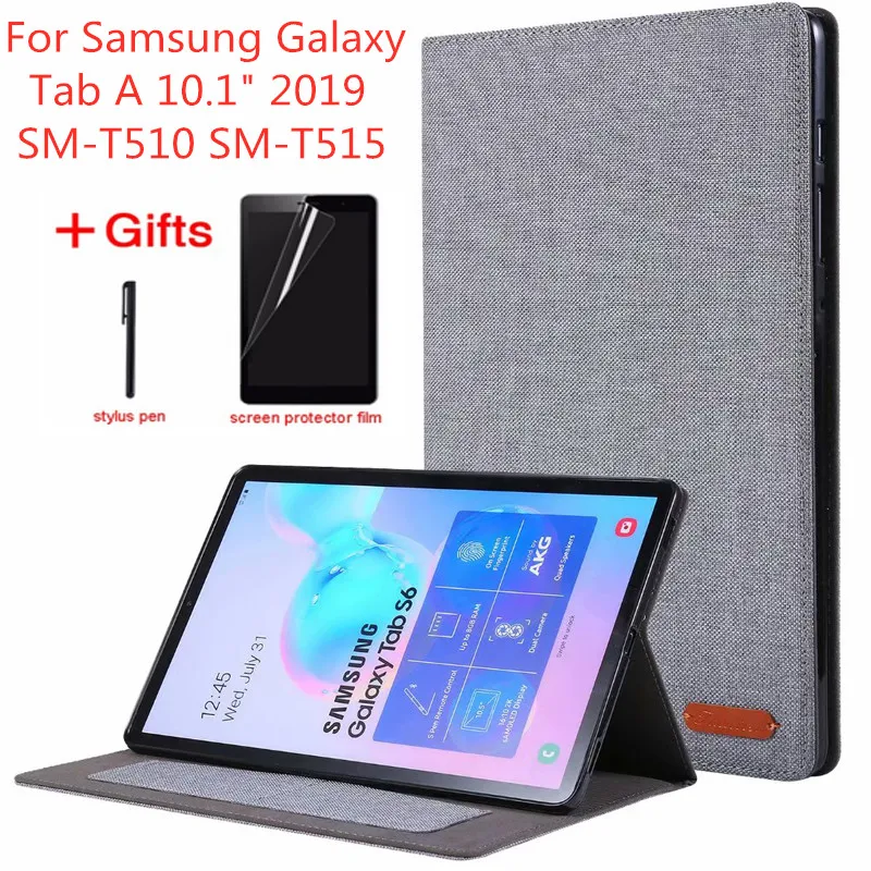 Coque Za Samsung Galaxy Tab 10.1 palčni (2019) SM-T510 T515 Kritje Luksuzni PU Tablični Primeru Fundas Usnje Nazaj Primerih Capa