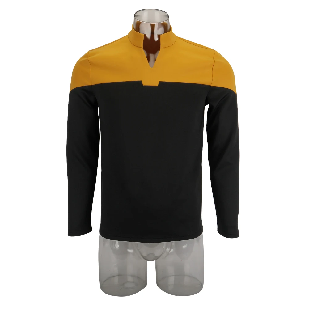 Cosplay 2019 Star Picard Startfleet Enotno rek Novo Inženiring Gold Top Majice ST Kostum Halloween Party Prop