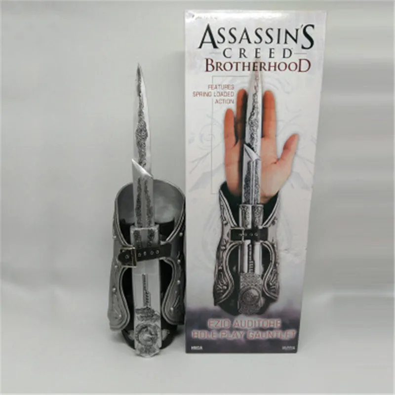 Cosplay Nove Igre Anime Assassin je Creed Bog Rezilo Ezio Prop Orožje, 1:1 Rokav Meč in Rokav Puščico Lahko Odstrani Model Prop