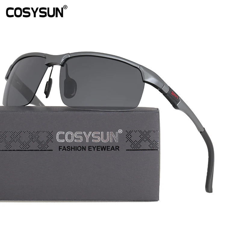 COSYSUN blagovne Znamke Vožnje Očala Polarizirana sončna Očala Moški Šport Buljiti Moških Aluminij Zlitine Polarizirana Objektiv gonil 