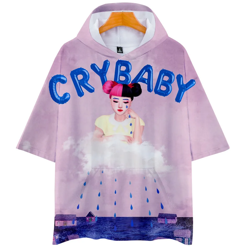 Cry Baby Melanie Martinez hooded majica s kratkimi rokavi ženske moški harajuku 3d tiskanih tshirt t-shirt ulične hoodie t srajce tee plus velikost