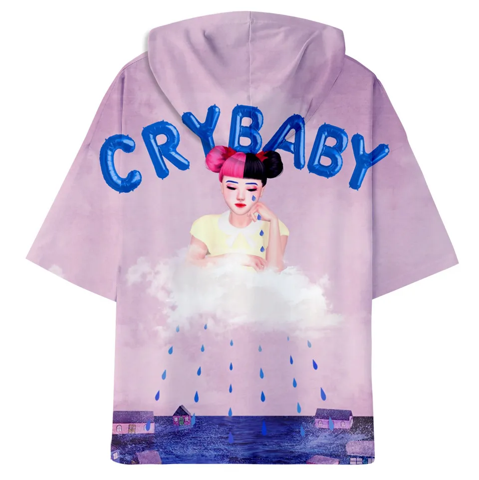 Cry Baby Melanie Martinez hooded majica s kratkimi rokavi ženske moški harajuku 3d tiskanih tshirt t-shirt ulične hoodie t srajce tee plus velikost