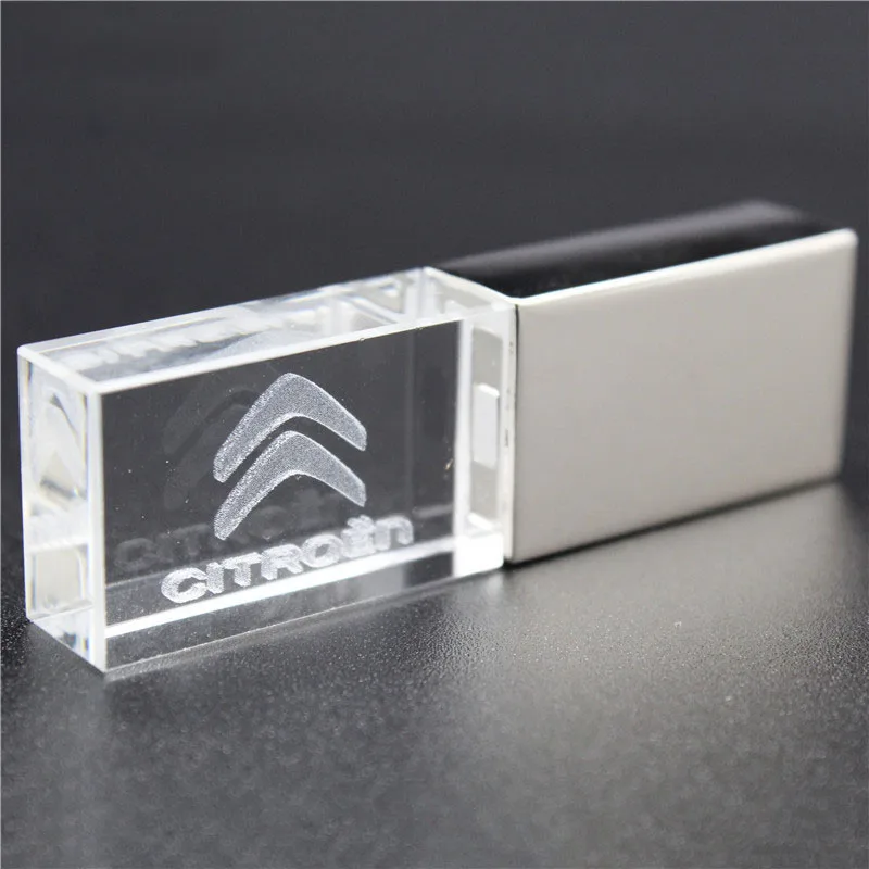 Crystal+kovinski Citroen kye model USB Flash Disk 4GB 8GB 16GB 32GB dragoceni kamen pen drive posebno darilo