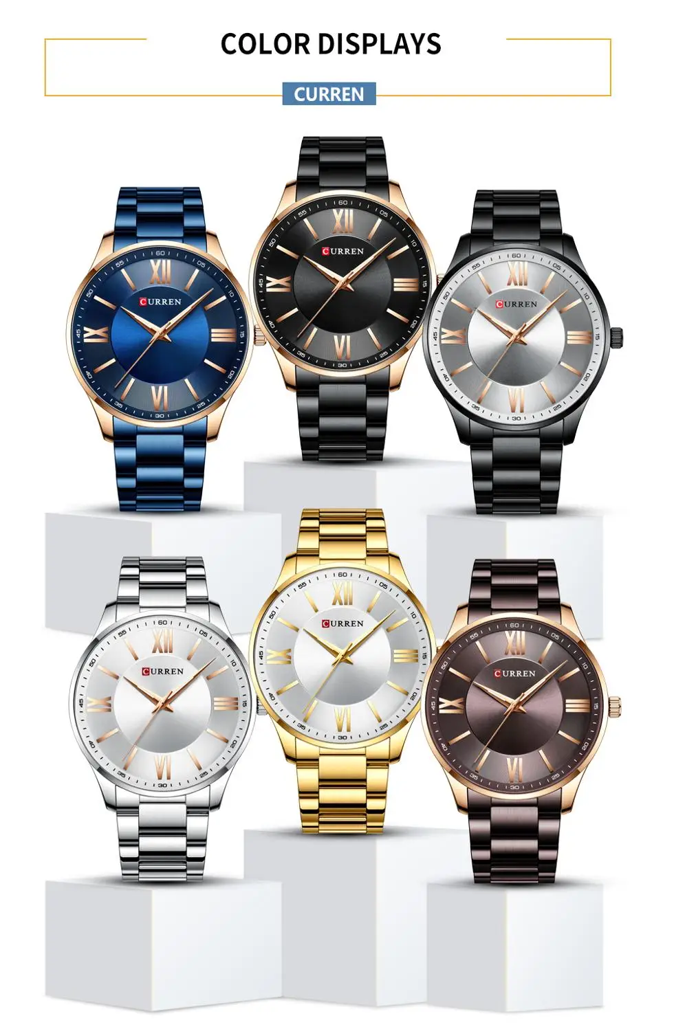 CURREN Ustvarjalne Quartz Business Watch Ura za Moške reloj hombre 2020 Novo Modno Nerjaveče Jeklo Vrh Luksuzni Kvarčne Ročne ure