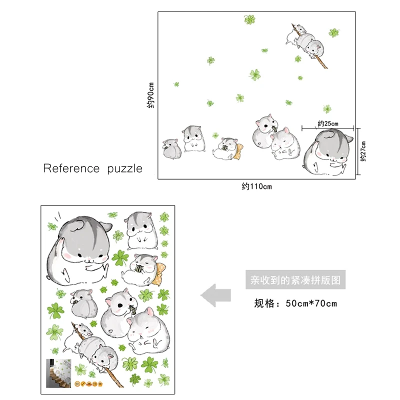 Cute Hrčka Totoro Stenske Nalepke Otroci Odraščanja Otrok Soba Risanka Kawaii Freske Lep Anime Prašička Ozadje Doma Dekor