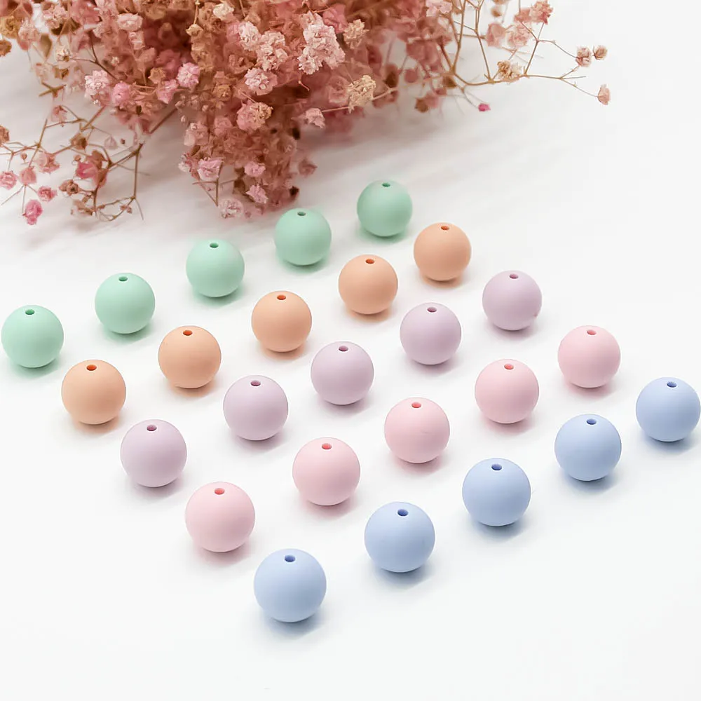 Cute-ideja 300pcs 12 mm otroške izdelke silikonske kroglice Za Malčke Teether žvečiti Igrača BPA free okolju Diy nakit dodatki