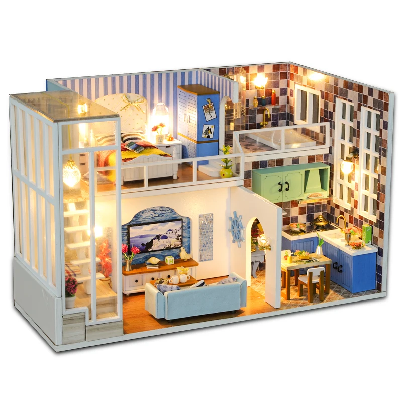 Cutebee Lutka Hiša Pohištvo Miniaturni Lutke DIY Miniaturne Hiše Soba Polje, Gledališče, Igrače za Otroke, Casa De Boneca J19