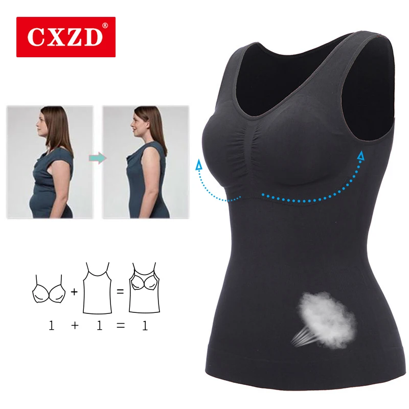 CXZD Oblikovalec Slim Up Dvigalo Plus Velikost Modrc Tank Zgornji del Ženske Body Shaper Izmenljive Oblikovalec Perilo Hujšanje Telovnik Korzet Shapewear
