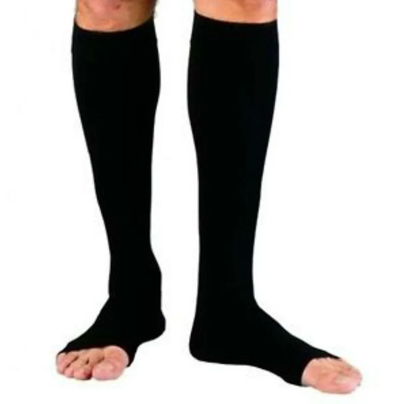 CXZD unisex stiskanje nogavice zadrgo noge podporo kolena nogavice ženske men ' s open toe tanke anti-utrujenost elastične nogavice, nogavice moški