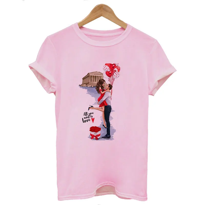 CZCCWD Camisetas Verano Mujer 2019 Majica s kratkimi rokavi Ženske Poletje Moda Vse, kar Potrebujete, Je Ljubezen, Harajuku Pismo Natisnjeno Tshirt Modi Tshirt