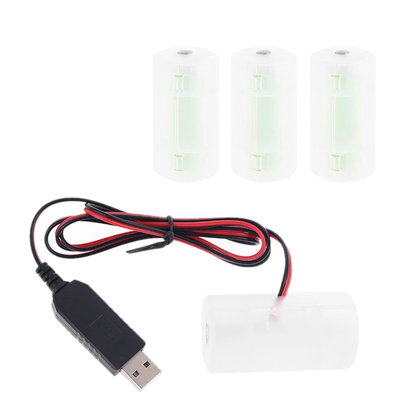 D Baterije Eliminator 2m Pogon USB Kabel Lahko Nadomestijo 1 do 4pcs 1,5 V LR20 D Baterije za Tankless bojler Igrače, Svetilke