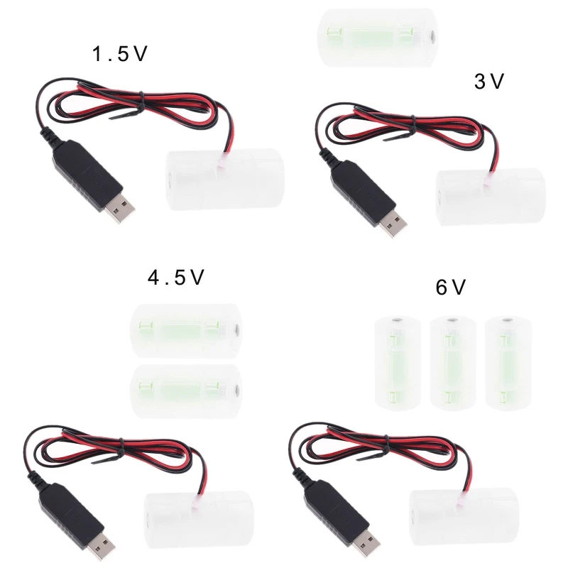D Baterije Eliminator 2m Pogon USB Kabel Lahko Nadomestijo 1 do 4pcs 1,5 V LR20 D Baterije za Tankless bojler Igrače, Svetilke