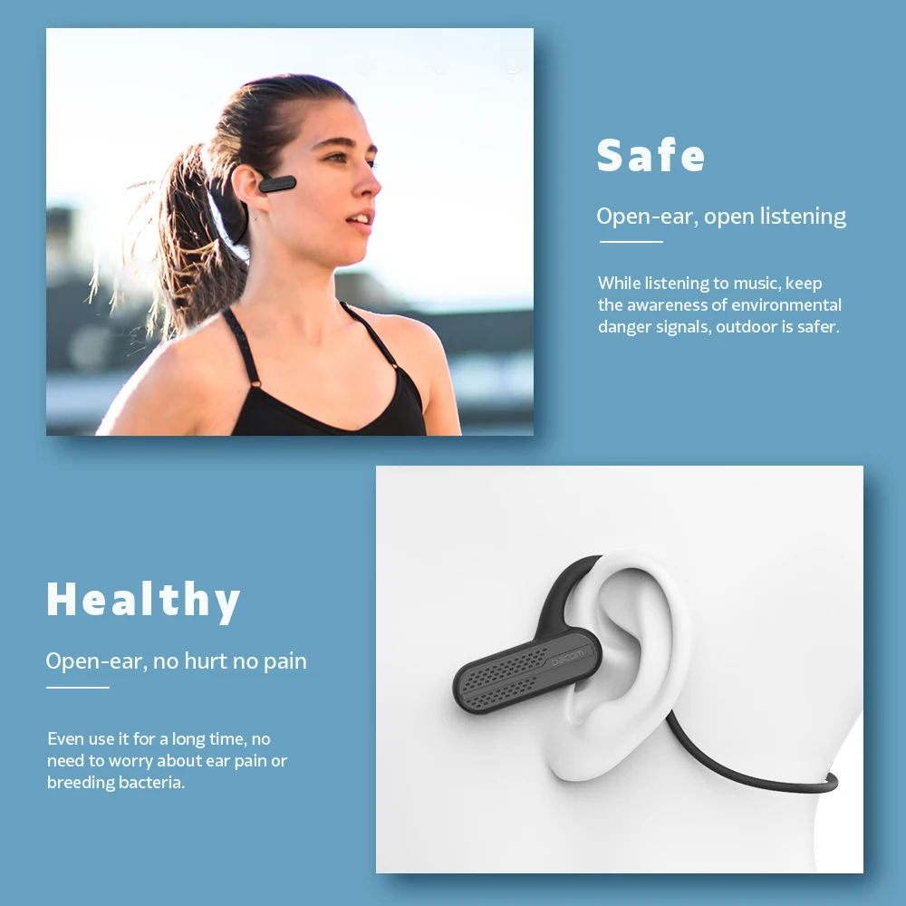Dacom AirWings MP3 Šport Bluetooth Slušalke 8GB MP3-predvajalnik IPX7 Nepremočljiva Brezžične Slušalke za IPhone, Samsung Xiaomi Huawei