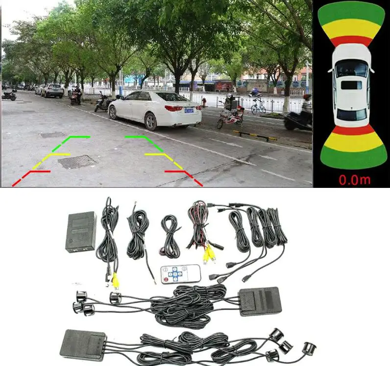 Daljinski upravljalnik OE za BMW slika 8 senzor z nepremočljiva plug dvojno ogled kanal modul GPS, zaslon visual parkiranje video sistem