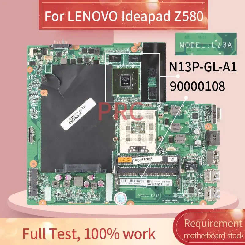 DALZ3AMB8E0 Za LENOVO Ideapad Z580 GT630M/GT635M Prenosni računalnik z matično ploščo SLJ8E N13P-EN-A1 DDR3 Mainboard