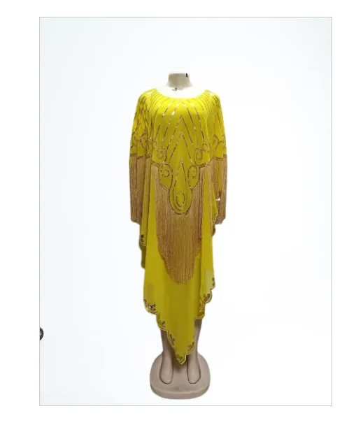 Dame Čipke Tassel Dashiki Obleko Bazin Riche Tradicionalna Oblačila Headtie 2021 Obleko Haljo Africaine Afriške Obleke Za Ženske