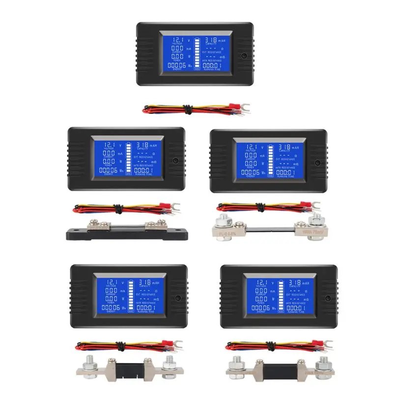 DC 0-200V 0-300A Baterije Tester Voltmeter Ampmeter Napajanja, Impedanca Zmogljivost, Energijo, Čas Meter 50A/100A/200A/300A Multimeter