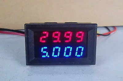 DC Combo Meter Dvojno Voltmeter Ampermeter 0-100V 20A Amp Volt Meter + vzporedni 12v 24v