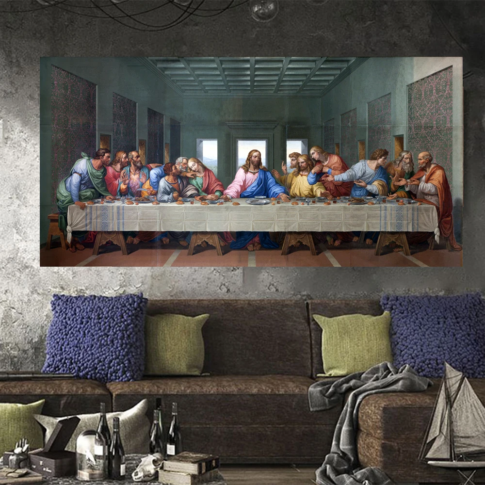 DDHH Stensko Slikarstvo Christian Dekor Zadnji Večerji Slike Wall Art Platno Fotografij, Tako Da Vinci Stenske Slike Dnevni Sobi Doma Dekor