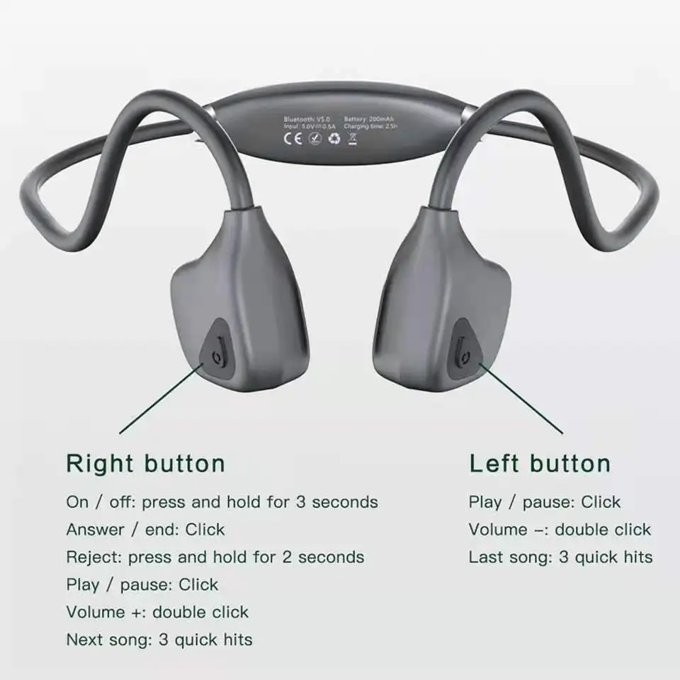 DDJ Kostne Prevodnosti Slušalke Brezžične Bluetooth Športne Slušalke HD Klic Z Mikrofonom Vodotesne Slušalke Za Xiaomi Huawei