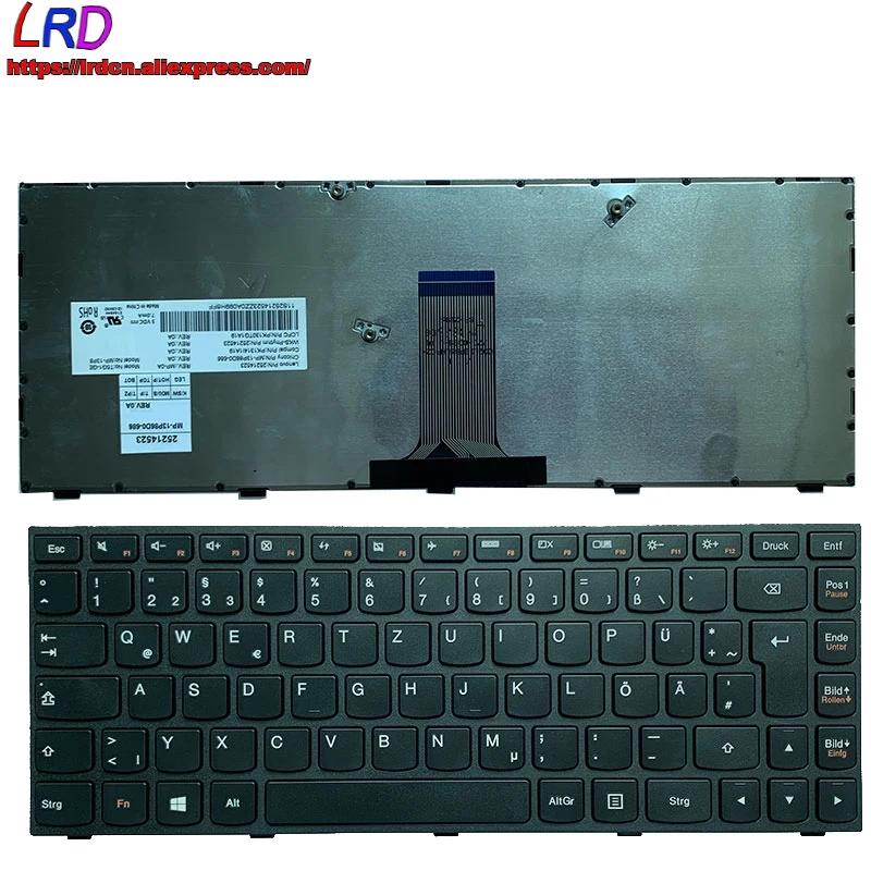 DE nemško Tipkovnico za Lenovo 300-14 500-14 ACZ ISK B40 B41 Z41 Z40 G40 -75 -70 -45 -80 -30 Felx2-14 Laptop 25214523 25215203