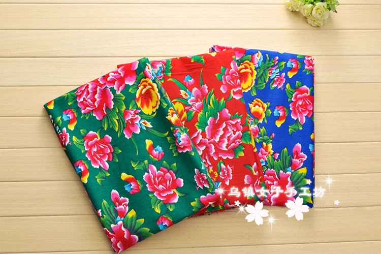 Debele Keper Bombaž Kitajski Peony Cvetlični Tiskane Tkanine Tradicionalna Oblačila Cheongsam Obleko Krpo Doma Dekor DIY Šivalni Material