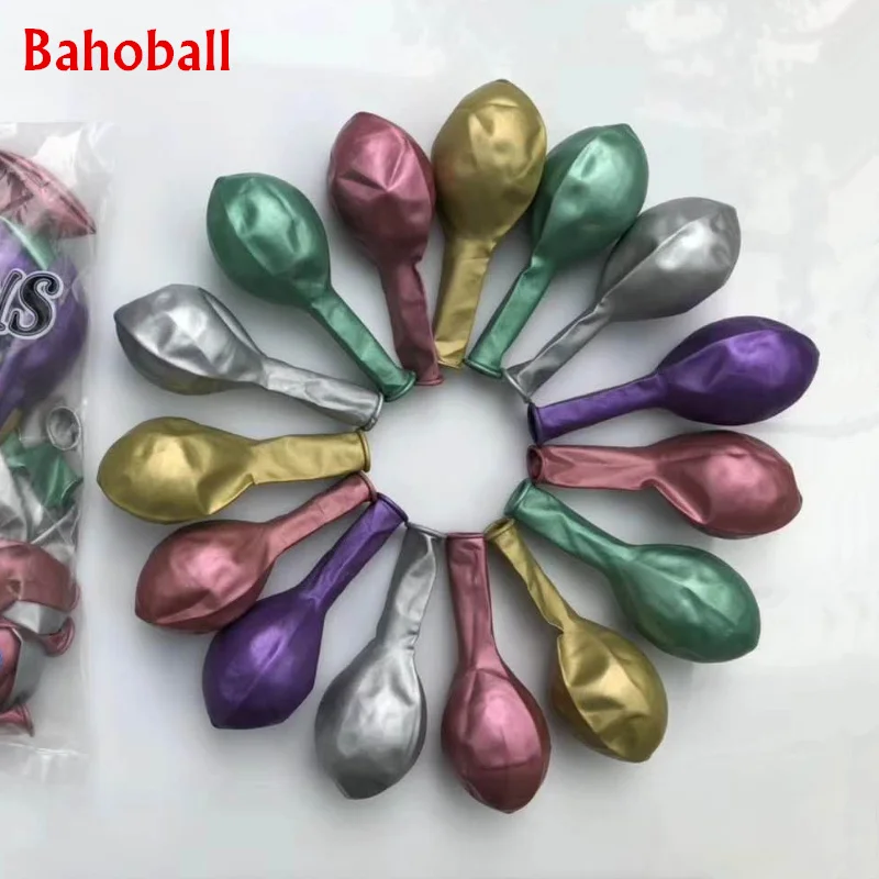 Debelo 100pc 12 Novih Bleščečih Kovinskih Pearl Latex Baloni Debele Chrome Kovinske Barve Napihljivi Zračni Balon Kovinski Globos