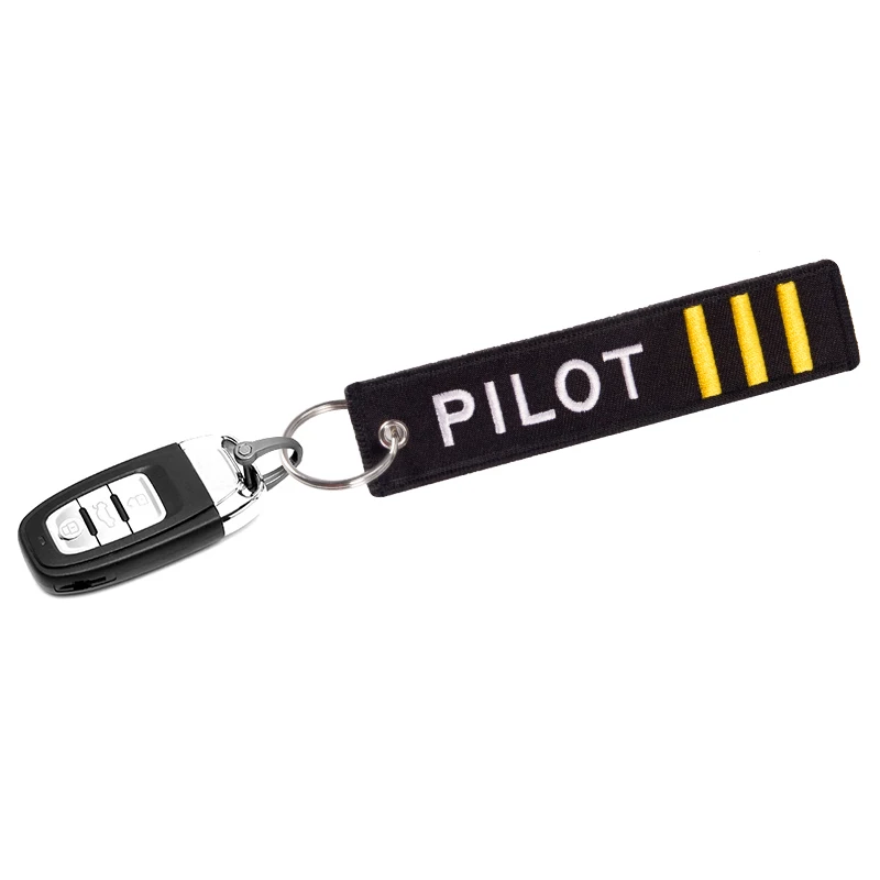 Debelo 3 KOS/VELIKO Keychains Nakit Vezenje Co-Pilot Ključnih Verige za Letalstvo Darila Prtljage Oznako Label Moda Keychains
