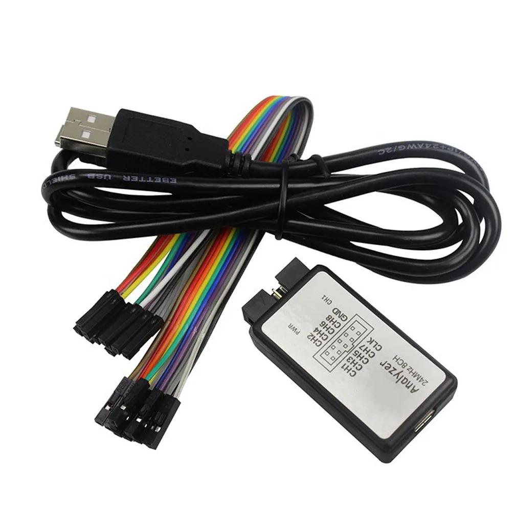 Debug Mikrokrmilnik Mini FPGA 24M 8CH Profesionalni Prenosni Merilni Prenos Podatkov USB Powered Orodje Logic Analyzer Roko Črna