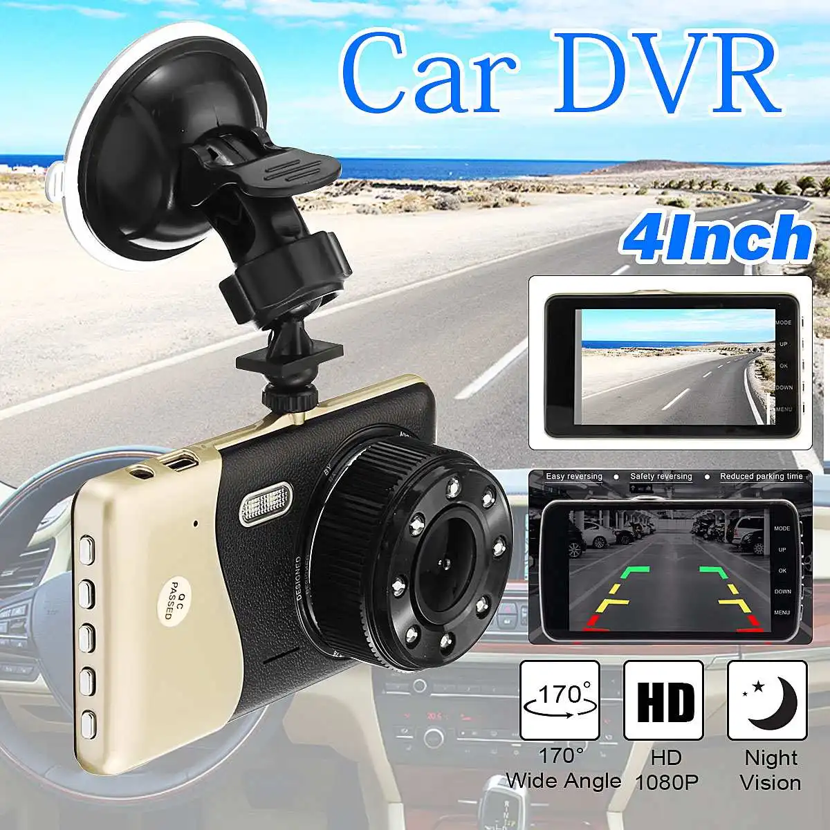 Deelife Dash Cam Avto DVR Kamera Full HD 1080P Pogon Video Snemalnik Registrator Auto nadzorni Plošči 1296P Dvojno Dashcam Black Dvr Polje