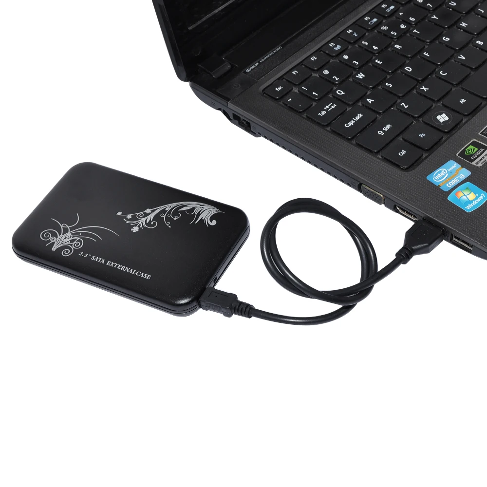 DeepFox zlitine Aluminija in Plastike, USB 2.0, HDD Caddy Ohišje 2.5 inch SATA SSD Mobilne HDD Primerih 2.5 HDD Primeru