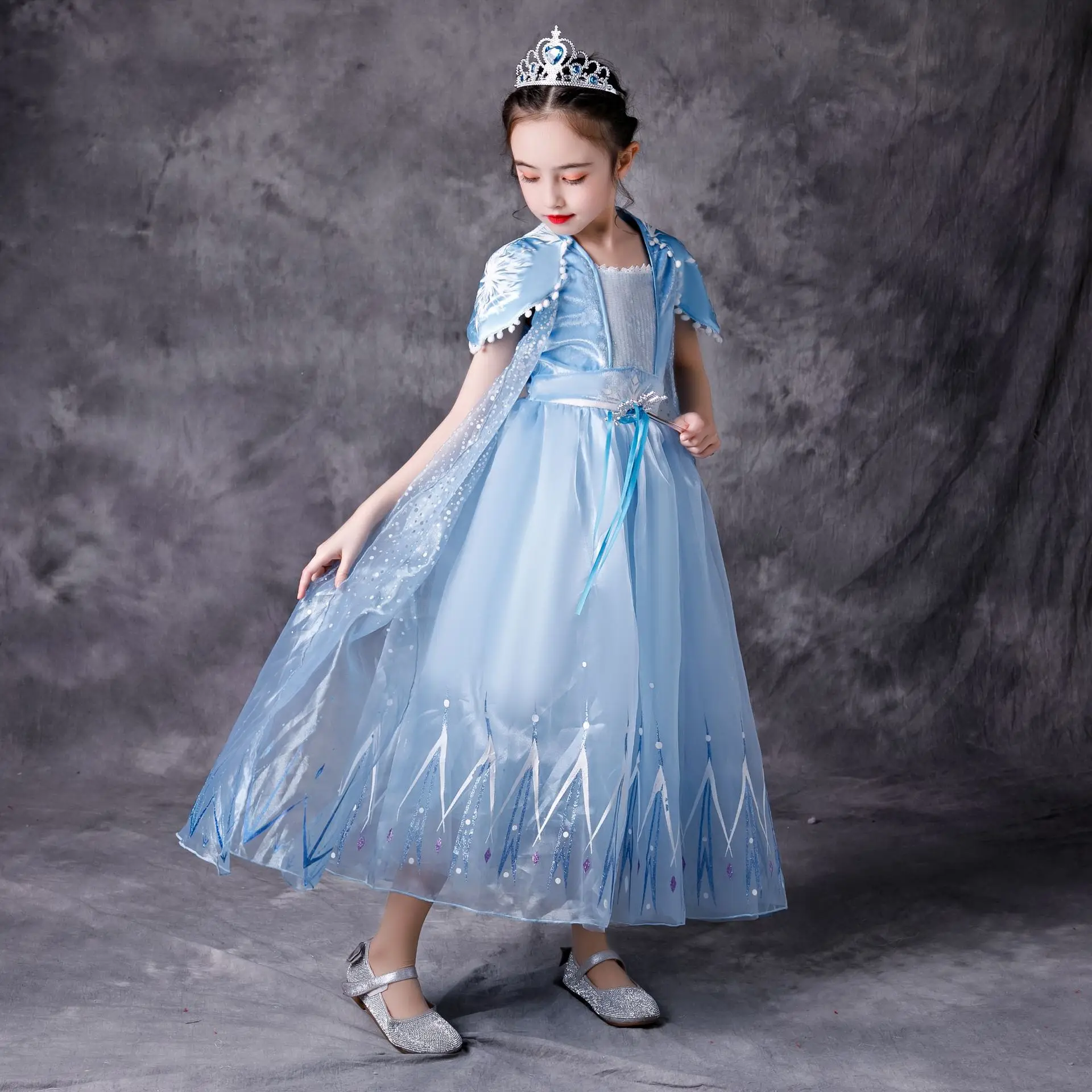 Dekleta Disney Princesa Obleko Otroci Obleke za Dekleta Božič Obleko Gor Kostum Stranka, Zamrznjeno 2 Elsa Pomlad Obleke, Dlak Krpo