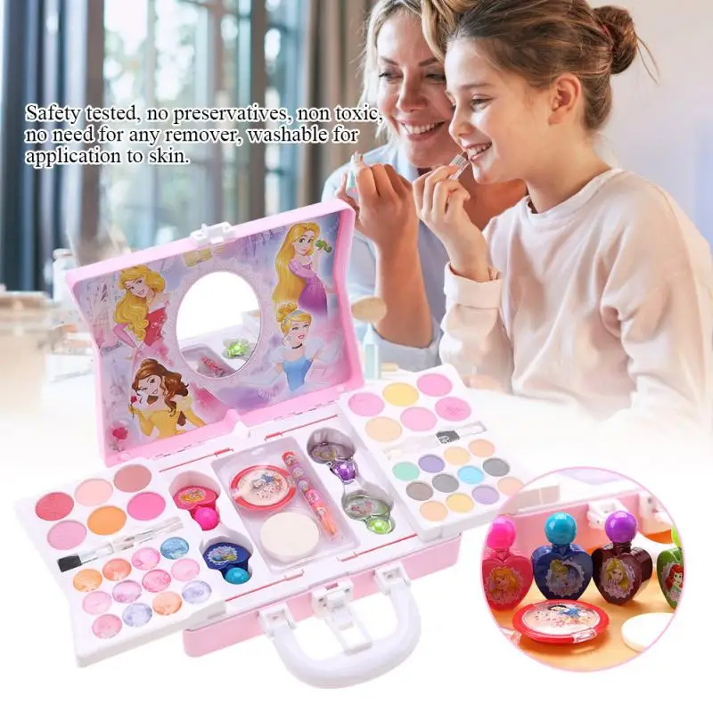 Dekleta Disney Princesa zamrznjene elsa Kozmetika Make up set Risanka, ana elsa poljski Lepoto ličila polje baby otroci Božično darilo