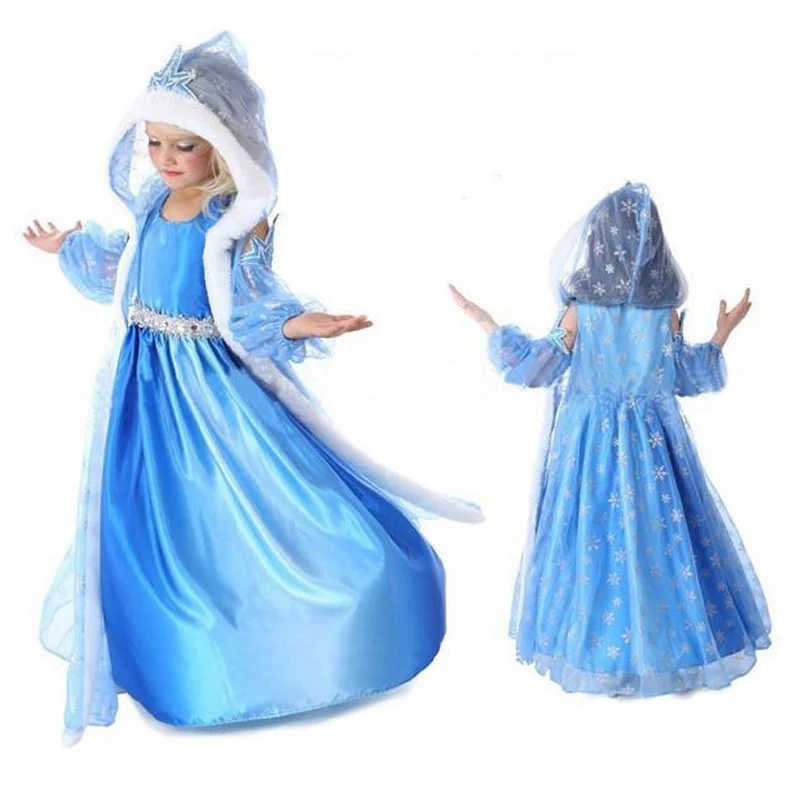 Dekleta Kompleti Oblačil Otroci Oblačila Evropske Princesa Plašč Cape Plašč Dekleta Nosil Sneg Obleko Obleke Oblačila