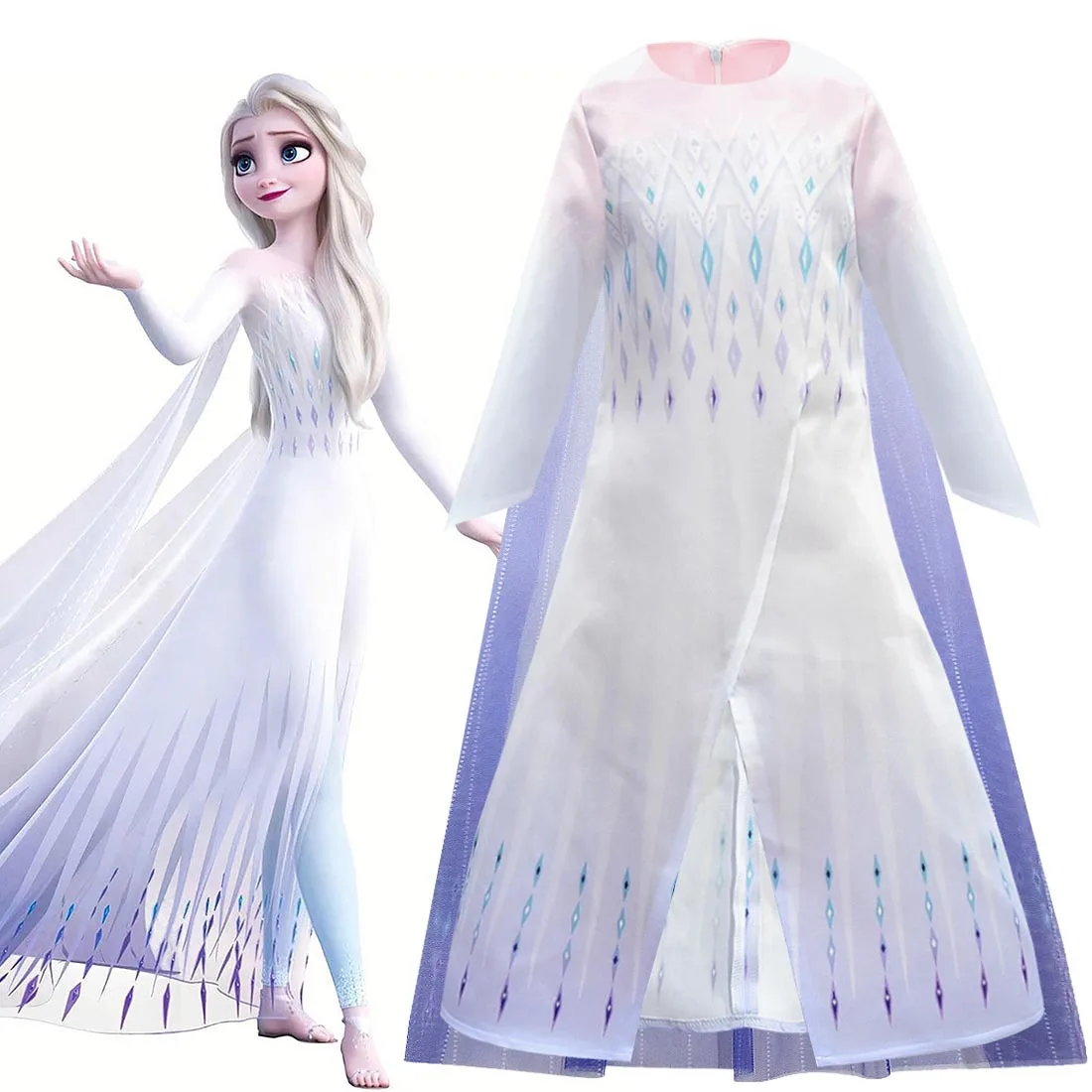 Dekleta Obleke Za Anna Elsa Otroci Dress Snow Queen Dekle Rojstni Dan Vestidos Otrok Princesa Žogo Obleke, Teen, Cosplay Obleko