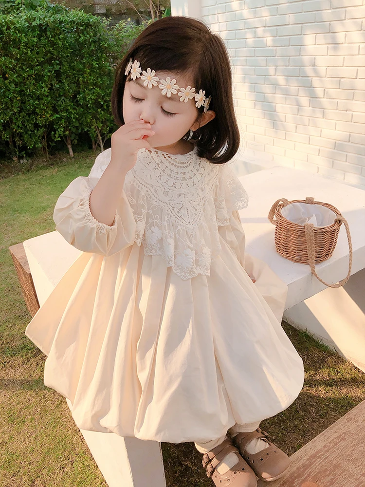 Dekleta Obleko Modne Janpan Slog Spomladi 1-7T princesa čipke, vezenine baby dekleta oblačenja otroci oblačil trgovina na drobno