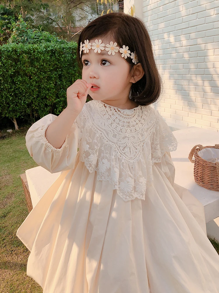 Dekleta Obleko Modne Janpan Slog Spomladi 1-7T princesa čipke, vezenine baby dekleta oblačenja otroci oblačil trgovina na drobno