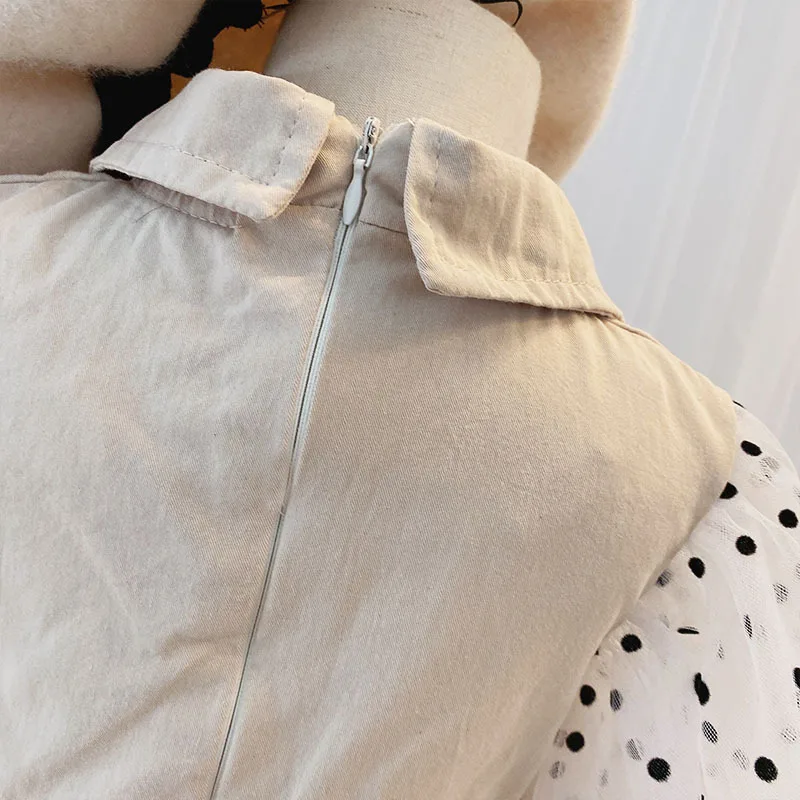 Dekliške Obleke Windbreaker Mid-Dolžina otroška Oblačila 2020 Novega Otroka Otroci Jeseni Plašč Tankih korejskem Slogu Puff Rokav Obleka