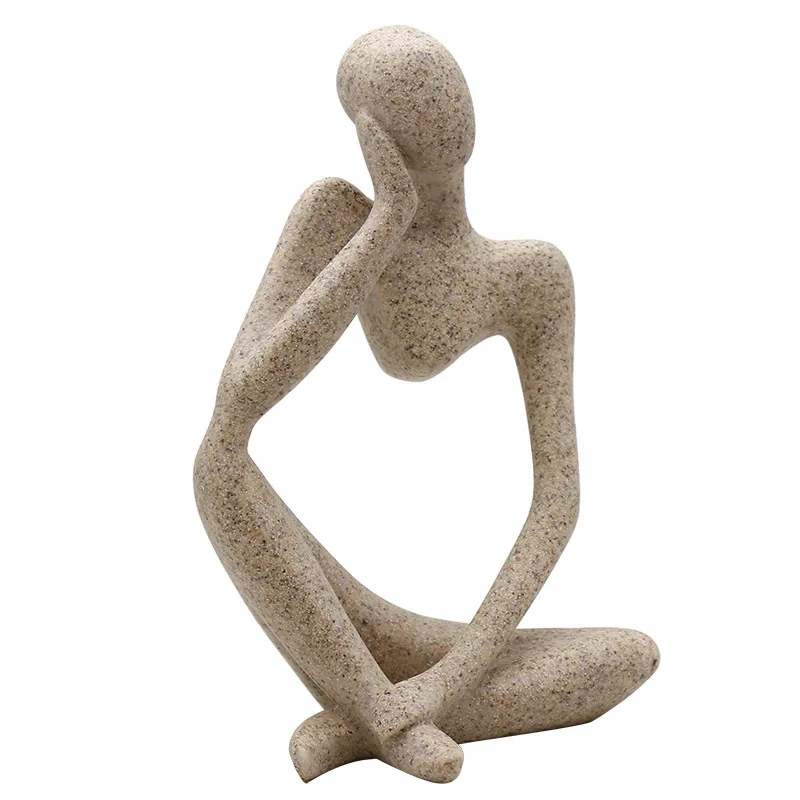 Dekoracija Dodatna Oprema Forgetive Smolo Kipi Ustvarjalne Povzetek Mislec Ljudi Skulpture Miniaturne Figurice Obrti Office Home